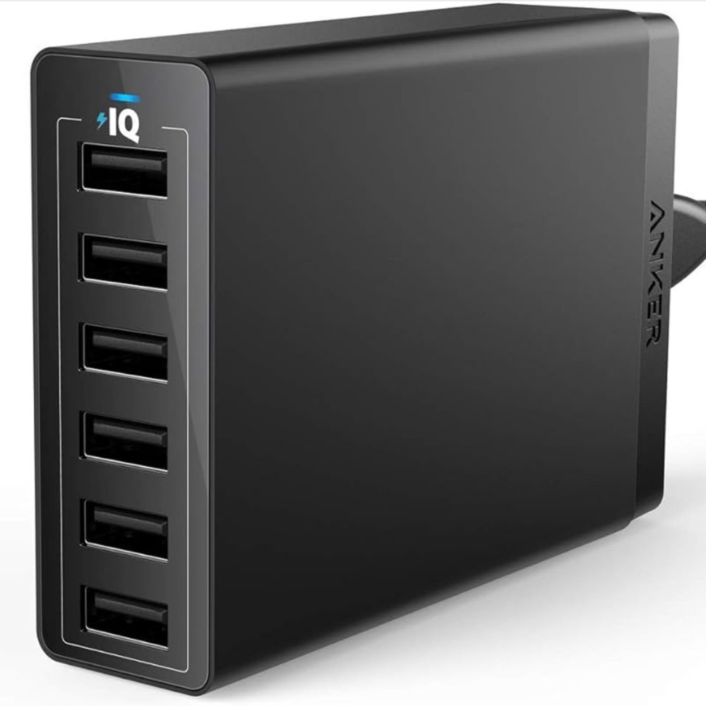 Brand New 60W 6 Port USB Charging Station/Black